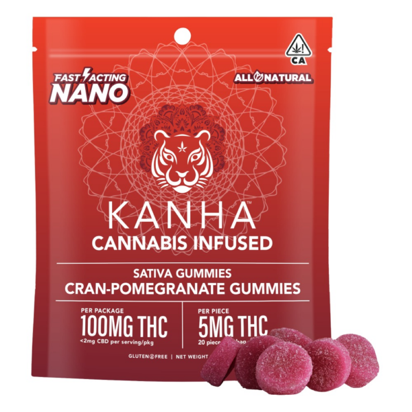 KANHA Cannabis Infused Cran-Pomegranate gummies